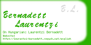bernadett laurentzi business card